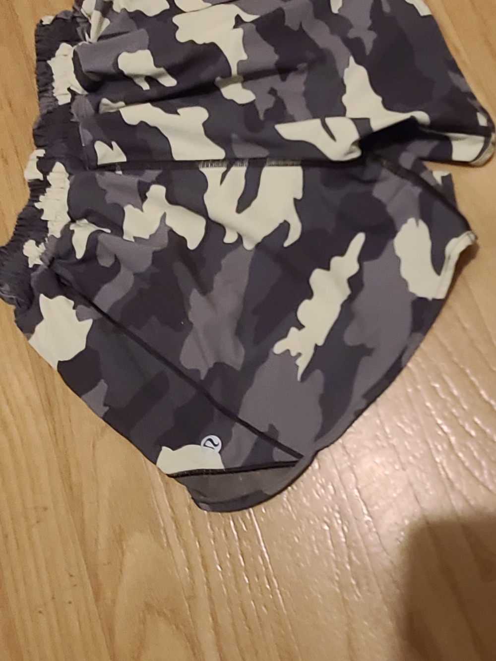 lululemon athletica Camo Athletic Shorts in Gray and Cream